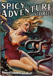 杂志《Spicy-Adventure Stories》封面（1936年8月）