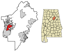 Location of Margaret in St. Clair County, Alabama.