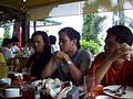 Tito Pao, Seav, and Exec8 with WikiPilipinas people on the background at Marina restaurant during the 2nd meet-up.