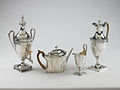 An English silver tea set