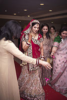 印度婚礼的盛装新娘