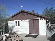 The First Church of Cave Creek , also known as the First Episcopal Church of Cave Creek, was built in 1948 and is located on the grounds of the Cave Creek Museum. The church continues to be active for weddings and memorial services.