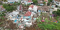 Homes in Cugenang, West Java, on 24 November