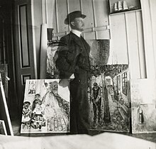 Self-Portrait at 53 Am Strom in Warnemünde, 1907, Munch Museum, Oslo