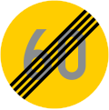 End of speed limit (formerly used )