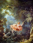 《秋千》；法戈纳；1767–1768年；布面油画；高：81公分，宽：64公分；华勒斯典藏馆（伦敦）