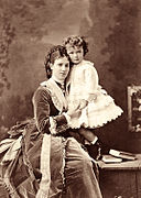 1870年、尼古拉皇子与母亲达格玛。
