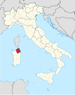 奥尔比亚-滕皮奥省在意大利的位置
