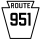 Pennsylvania Route 951 marker