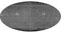 摩尔魏德投影（英语：Mollweide projection）法制作的谷神星全图，Kait撞击坑为谷神星经度0° 的参考点。