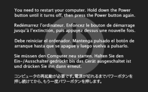 Mac OS X 10.6与10.7版的内核错误警告，俗称“五国”