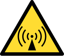Radio waves hazard symbol