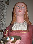 Statue of St. Lucy at St. Leonard of Port Maurice Church in the North End