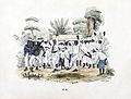 Image 22Funeral at slave plantation, Suriname. Colored lithograph printed circa 1840–1850, digitally restored. (from History of Suriname)