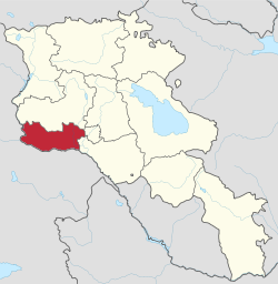 阿尔马维尔州在亚美尼亚的位置