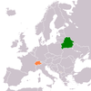 Location map for Belarus and Switzerland.