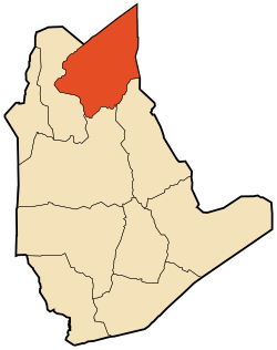 Location of Foggaret Ezzoua commune within In Salah Province