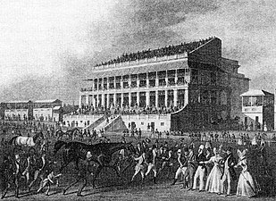 Epsom Grandstand in the 1830s