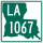 Louisiana Highway 1067 marker