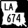 Louisiana Highway 674 marker
