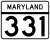 Maryland Route 331 marker