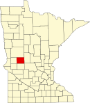 道格拉斯县在明尼苏达州的位置
