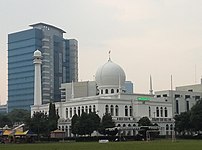Al-Azhar Great Mosque (1958) in Kebayoran Baru, Jakarta is influenced by the Near East more strongly than the vernacular style.