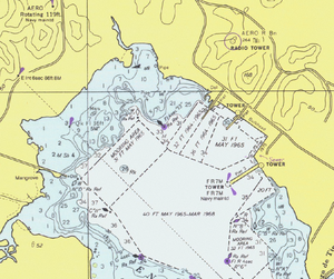 NOAA chart showing a harbor area in Puerto Rico