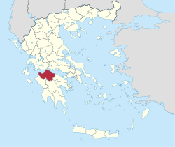 阿哈伊亚专区在希腊的位置