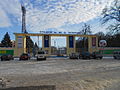 Front of the main Gate of the stadium in Chernihiv