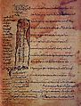 16世纪保加利亚-希腊字典中的一页，科斯图尔方言用希腊字母书写。