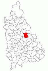 Location in Dâmbovița County