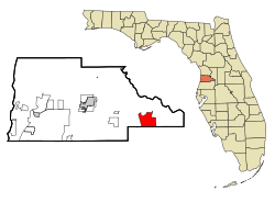 Location in Hernando County and the state of Florida