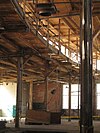 Interior of the John Street Roundhouse undergoing restoration in May 2008