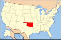 美国俄克拉何马州地图