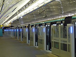 Line 1 automatic platform gates (open)