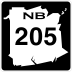 Route 205 marker