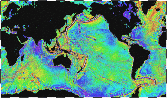 Oceanic bathymetry