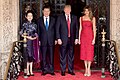 2017年4月6日，特朗普以第45任美国总统身份接见中国国家主席习近平和夫人彭丽媛