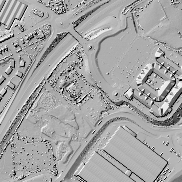 Lidar map of Castle Wood