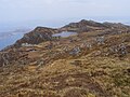 A view northwards along the summit ridge from a short distance north of the highest point