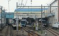 The station platforms viewed from the east, August 2015