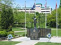 The Royal Canadian Naval Association Naval Memorial in Burlington, Ontario. Commemorates members of the RCN and Canadian Merchant Navy that served in the Second World War.