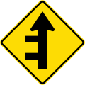 (W2-13) Double side road intersections from left