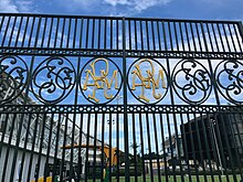 Steel gates with SCG and ARM monograms