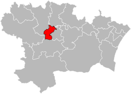 Situation of the canton of Carcassonne-3 in the department of Aude