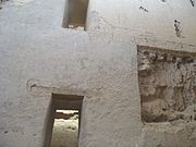 Inside the Casa Grande Ruins.