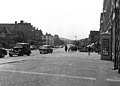 Kenton Road, near Kenton Park Parade, in 1955; the spire of St Mary's Church on Harrow Hill is visible in the background