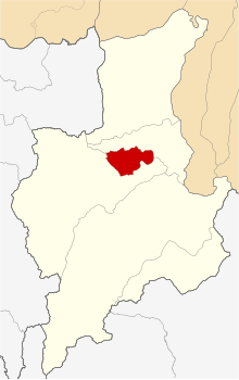 Location of Inahuaya in the Ucayali province