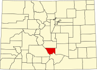 科罗拉多州卡斯特县地图